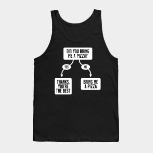 Did You Bring Me A Pizza? - Funny, Cute Flowchart Tank Top